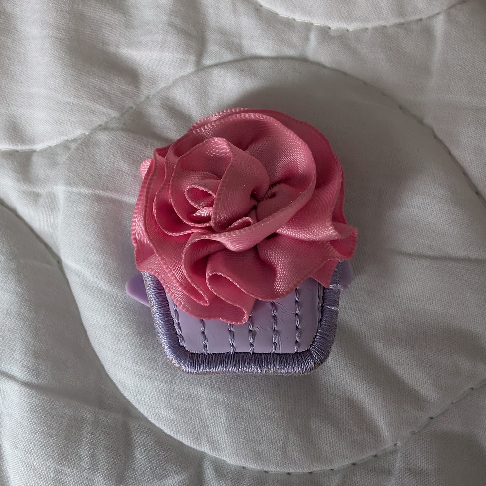 Pink and Purple Cupcake Hair Clip
